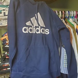 Adidas Logo hooded fleece Sweatshirt CX4206 Mens Medium